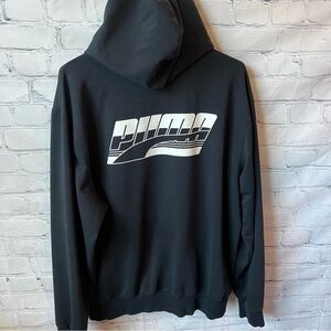 PUMA Black Zipper Hoodie  Jacket Large